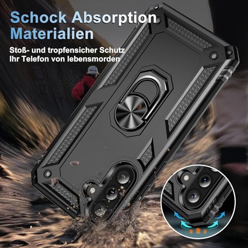 Coque Samsung A36 5G antichoc noire resistante aux chutes avec 2 verres - 4