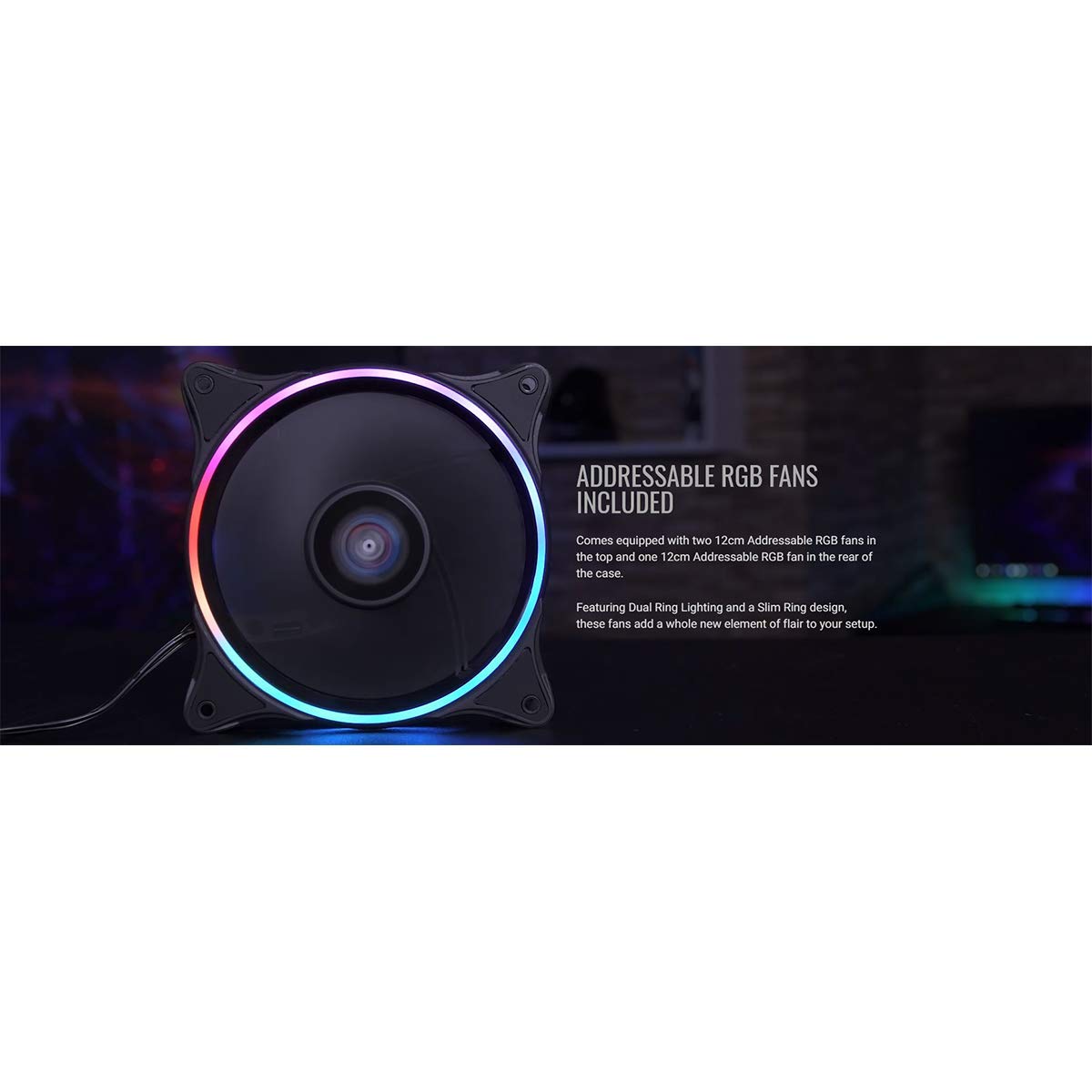 Aerocool KLAW, Boîtier PC ATX, Verre Trempé, Façade RGB, 3 Ventilateurs RGB, Noir