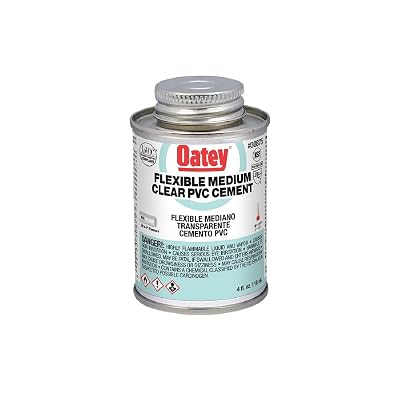 Oatey 30875 Lo-VOC PVC Flexible Clear Cement, 4-Ounce