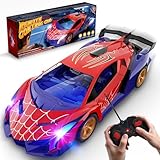 ZIROKAY Spider Remote Control Car with Multi-Color Flash Lights, Drift RC Cars, Spider Toys Gifts for 3 4 5 6 7 8 9 10 Year Old Boys Age 3-4 4-6 6-8 8-12 Christmas Birthday Gift, Toddler Kids Toy