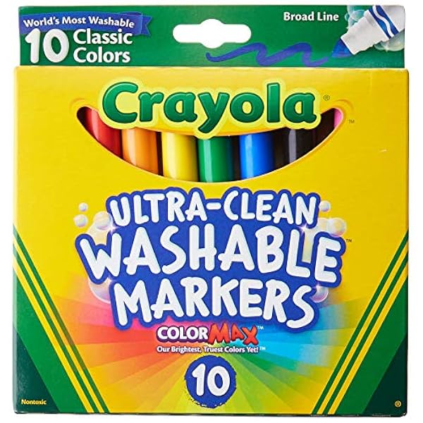 Crayola Ultraclean Broadline Classic Washable Markers by Crayola