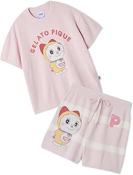 【ドラえもん】【ジェラートピケ】ジャガードプルオーバー&ショートパンツセット Amazon | [ジェラート ピケ] ドラえもん【レディース