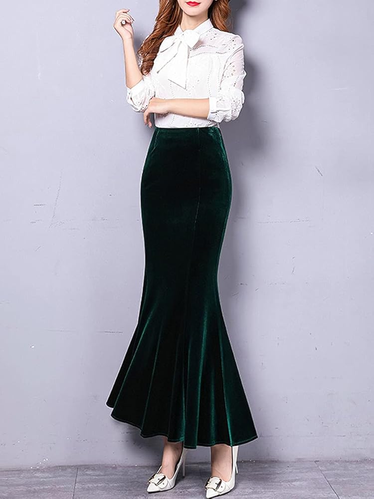 Amazon.com: ebossy Women's High Waist Bodycon Velvet