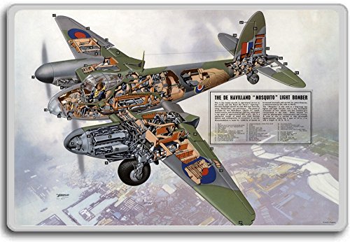 De Havilland Mosquito Light Bomber Vintage Airplanes and Aviation fridge magnet