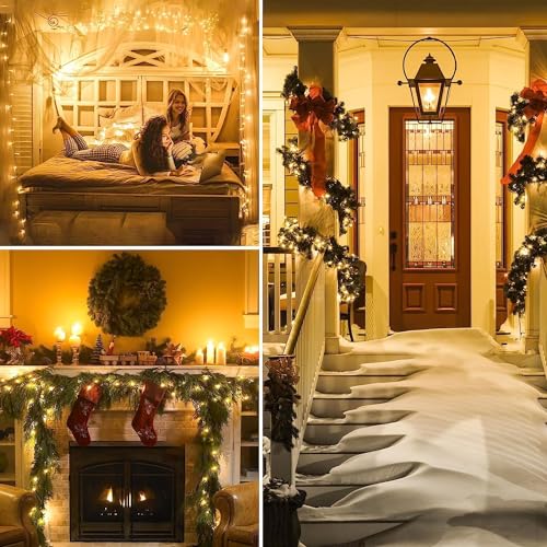 Image of 40 Meter 140 LED String Lights for Home Decoration| Waterproof Decorative Fairy Lights for Indoor Outdoor Use|Pixel Light for Balcony, Garden, Diwali, Wedding & Festival Lighting (Warm White)