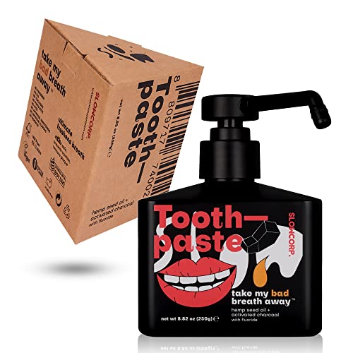 Slowcorp. Teeth Whitening With Activated Charcoal And Hemp Seed Oil, Tooth And Enamel Safe For Sensitive Teeth, Helps Prevent Cavities, Removes Plaque, Freshens Breath - 8.82 Oz. (Pack Of 1)) #TOP19