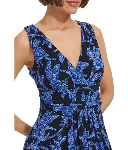 Robe maxi Tommy Hilfiger pour femme en coton bleu marine - 3