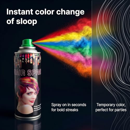 Spray de color temporal para cabello 24 latas miniatura 3