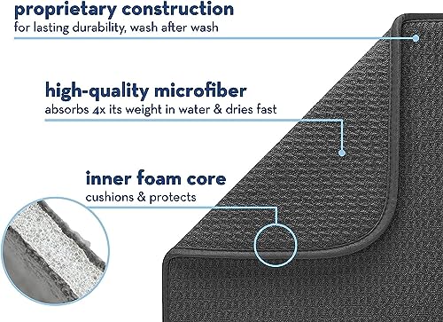 Image of RECLUSE Microfiber Reversible Dish Drying Mats,Drying mat for Kitchen Utensils Drying mat Water Absorbent mats for Kitchen Items(Multi Color)