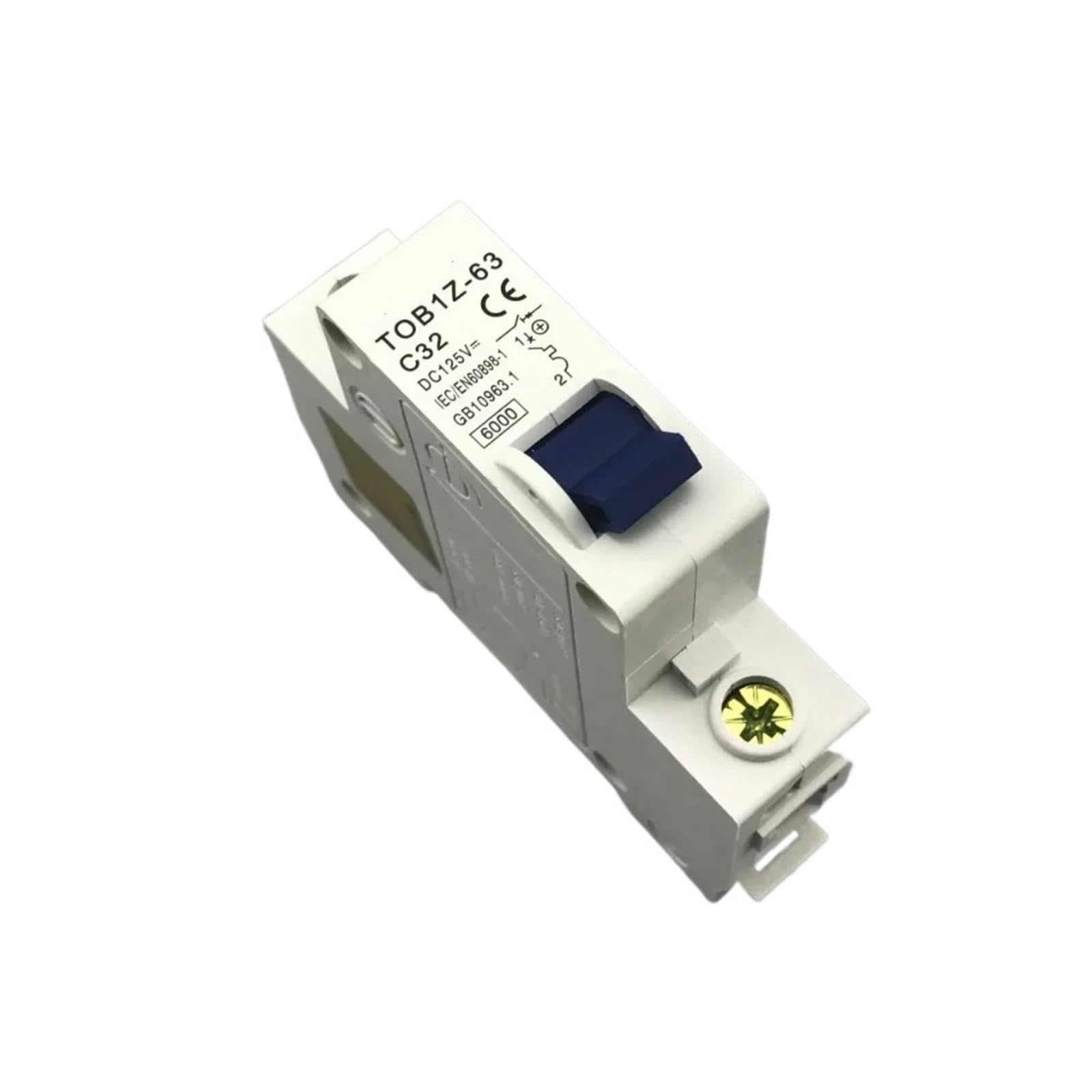 Interruptor automático MCB de 1P y 32 A para líneas de 125 V CC 5
