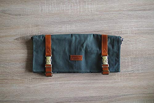 Flash Deals - 70% OFF Handmade Waxed Canvas and Leather Roll-up Tool Bag Water Resistant Tool Kit Pouch Flash Deals - 70% OFF Handmade Waxed Canvas and Leather Roll-up Tool Bag Water Resistant Tool Kit Pouch