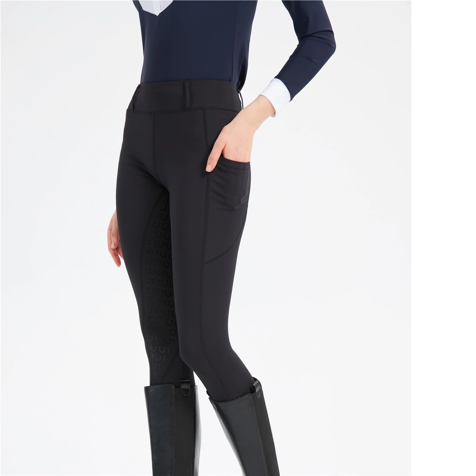 Leggings da Equitazione Pantaloni da Equitazione Primaverili ed Estivi Donna, in Maglia, Elasticizzati, Aderenti, in Silicone, Traspiranti