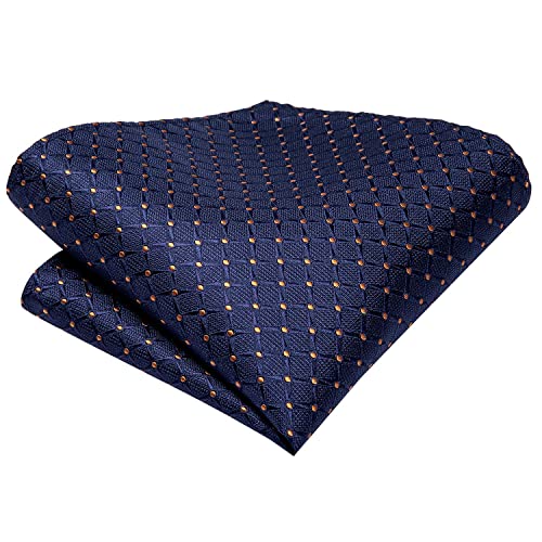 Image of Hi-Tie Men 63inches Tie Set Extra Long Necktie Paisley Tie Pocket Suqare Cufflinks Big and Tall Men Tie