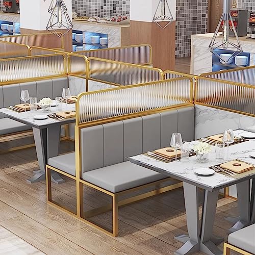 División de cristal para restaurante con rayas de 90x40 cm 4