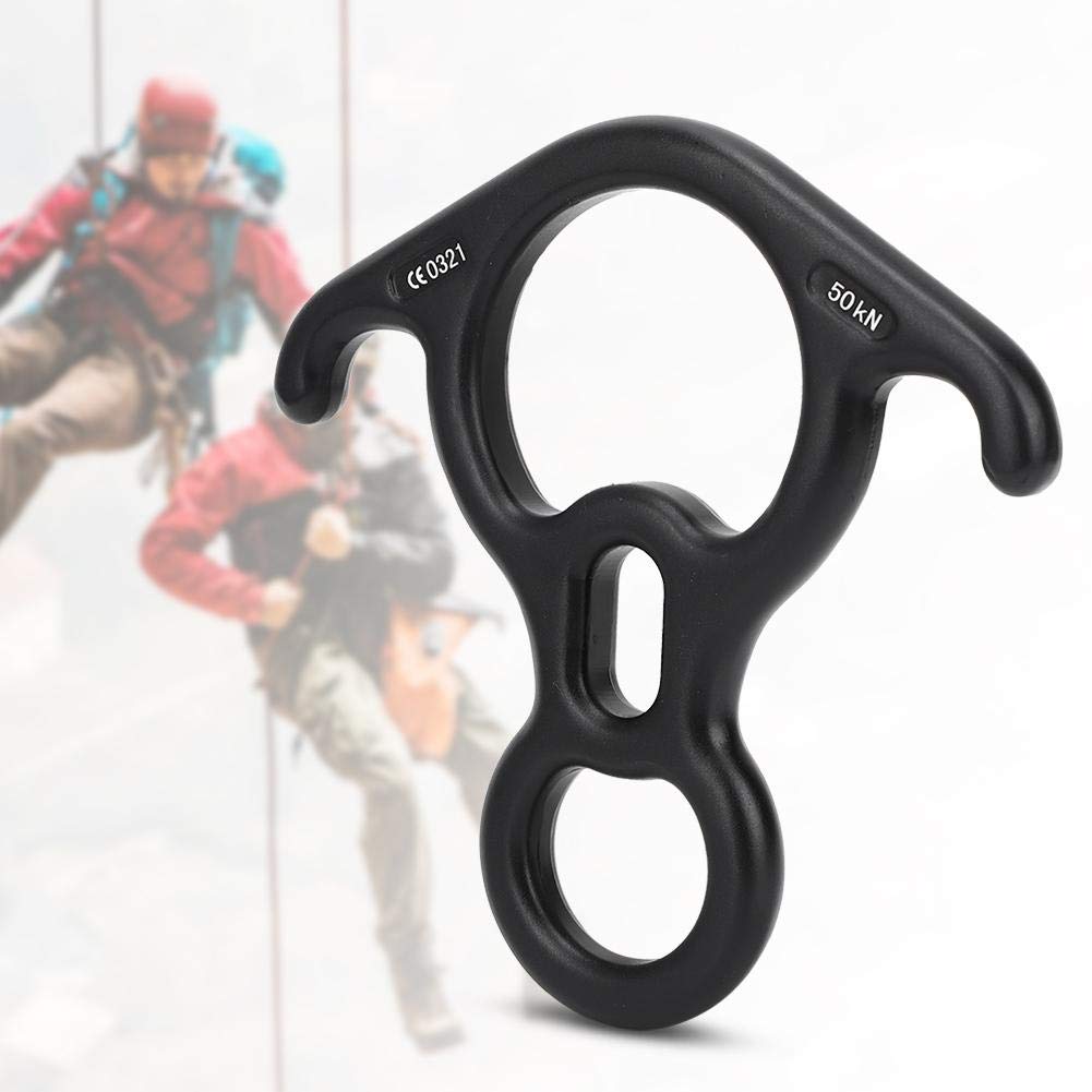 MAGT Abseilachter, 50KN Hochfester Ochsenhorn Abseilgerät Klettern 8 Descender Kletterausrüstung Sicherungsgerät für Klettern Bergsteigen