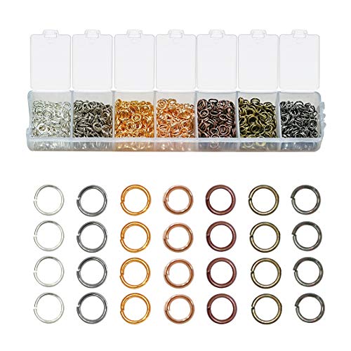 Nairua 7 Color Jump Rings for Earrings Making and Repairring