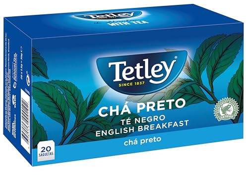 Tetley - Té Negro English Breakfast | Caja 25 Bolsitas | Ingredientes 100% Naturales - Con Teína