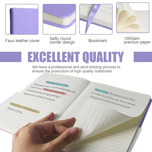 Lined-Journal-Notebook-Mauve-160-Pages-Medium-57-inches-x-8-inches-100-gsm-Thick-Paper-Hardcover