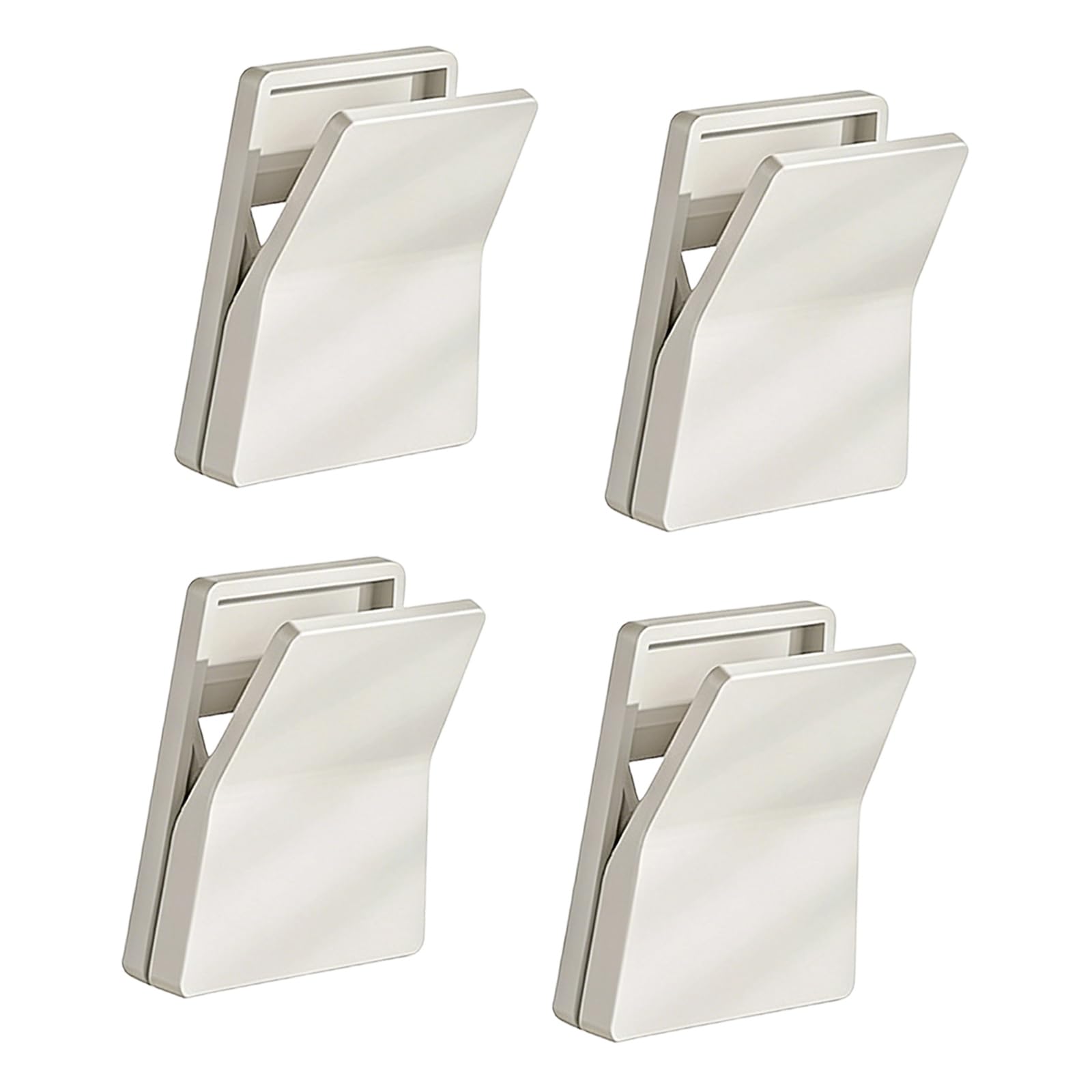 ZEPFJHE Multipurpose Adhesive Hook 4 Pieces Space Saving Wall Clips Strong Holders Design Wall Hanging Organizers Clips ABS Hangers