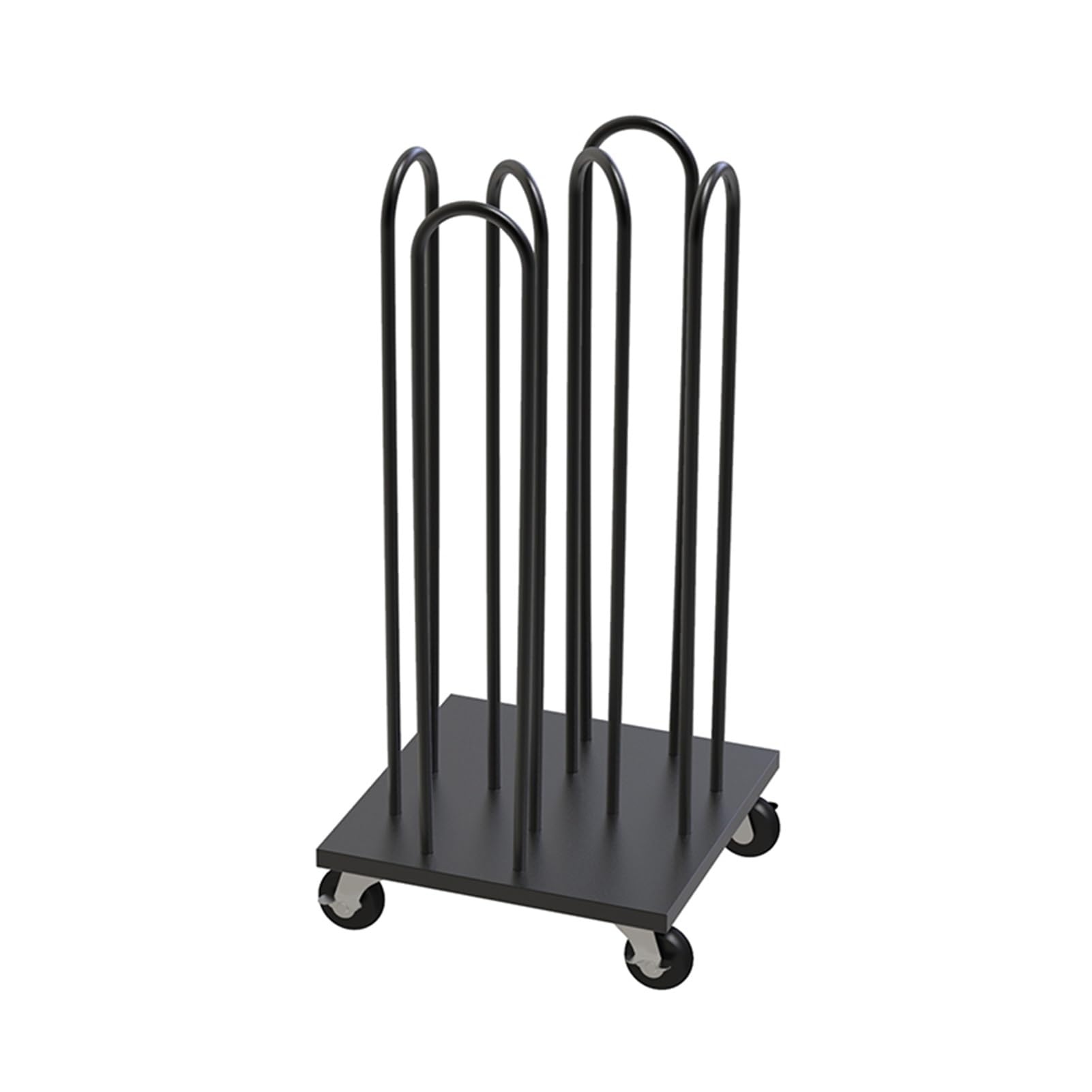 Support de rangement de cintres noir pour organiser la buanderie et gagner de l'espace