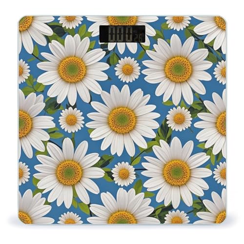 Báscula digital inteligente con patrón de flores Daisy