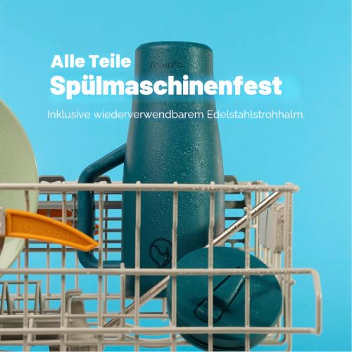 Hydracy Soulmate Thermobecher mit Henkel und Strohhalm Isoliert 1,18L – Ansicht 5