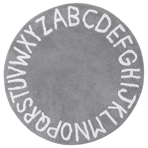 SHACOS Soft Plush Round ABC Rug Cover