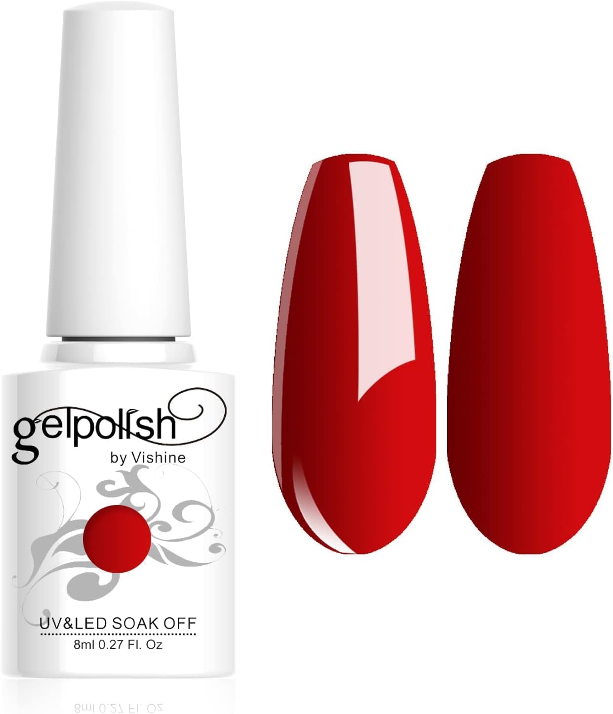 Vishine8ml Gelpolish Manicure Salon UV LED Soak Off Gel Nail Polish Varnish Color Orange #1331