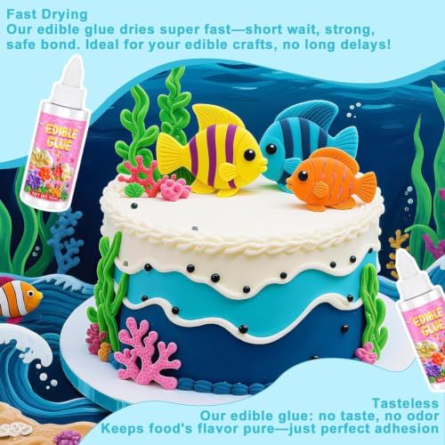 Edible Glue for Cake Decorating - 5 oz Clear Food Grade Fondant Glue Kit — view 4
