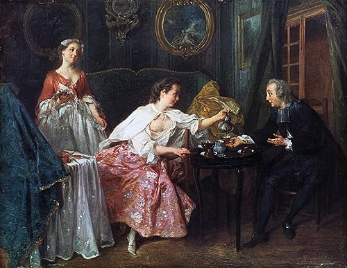 Affiches et gravures Nicolas Lancret toile modern peinture pour décoration salon 60x90