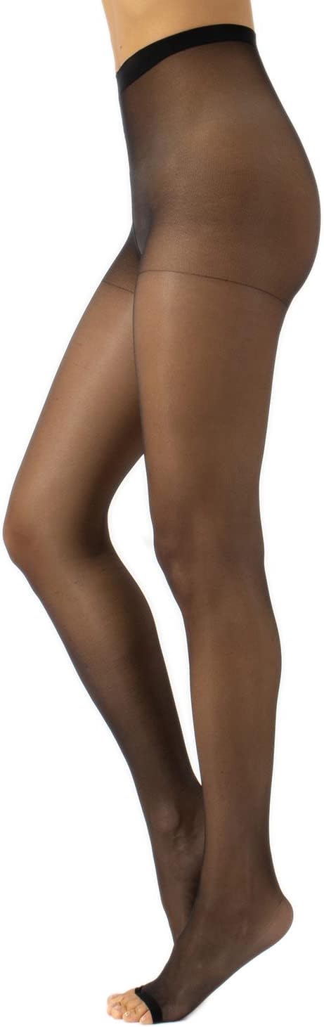 CALZITALYToeless Pantyhose Sheer Tights, Open Toe stockings with Cooling Effect