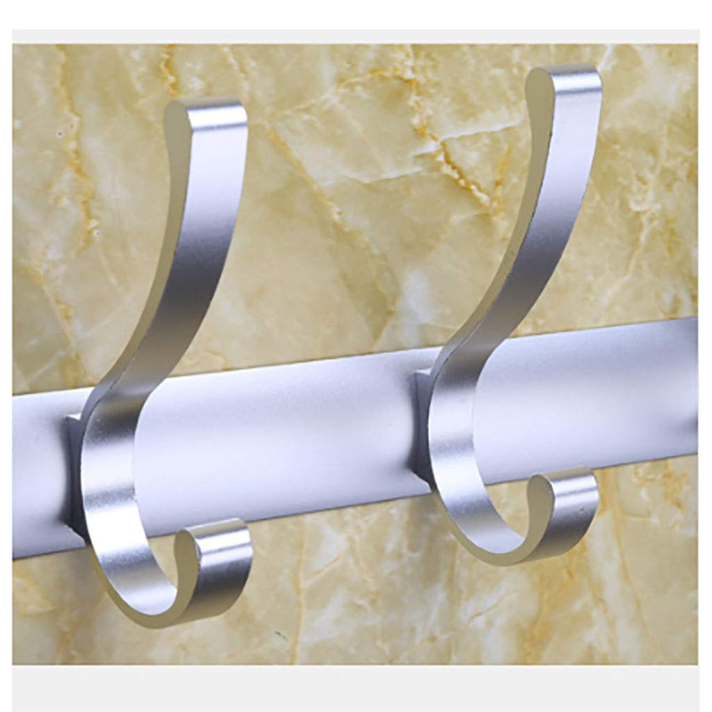 Percheros montados en la pared, ganchos de aluminio espacial, perchero decorativo for entrada, baño, dormitorio, elegante for pasillo y sala estar(Black,45cm)