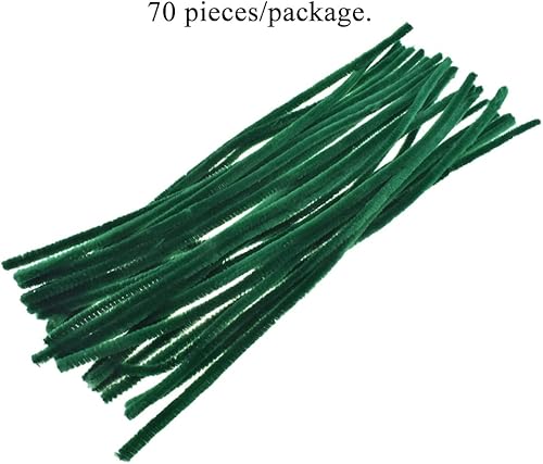 Miniatura 6 de HAHIYO 12 pulgadas x 0.236 in, 70 unidades, color verde, limpiador de pipas de chenilla extra largo, tallo de tubo estable y suave, suministros de