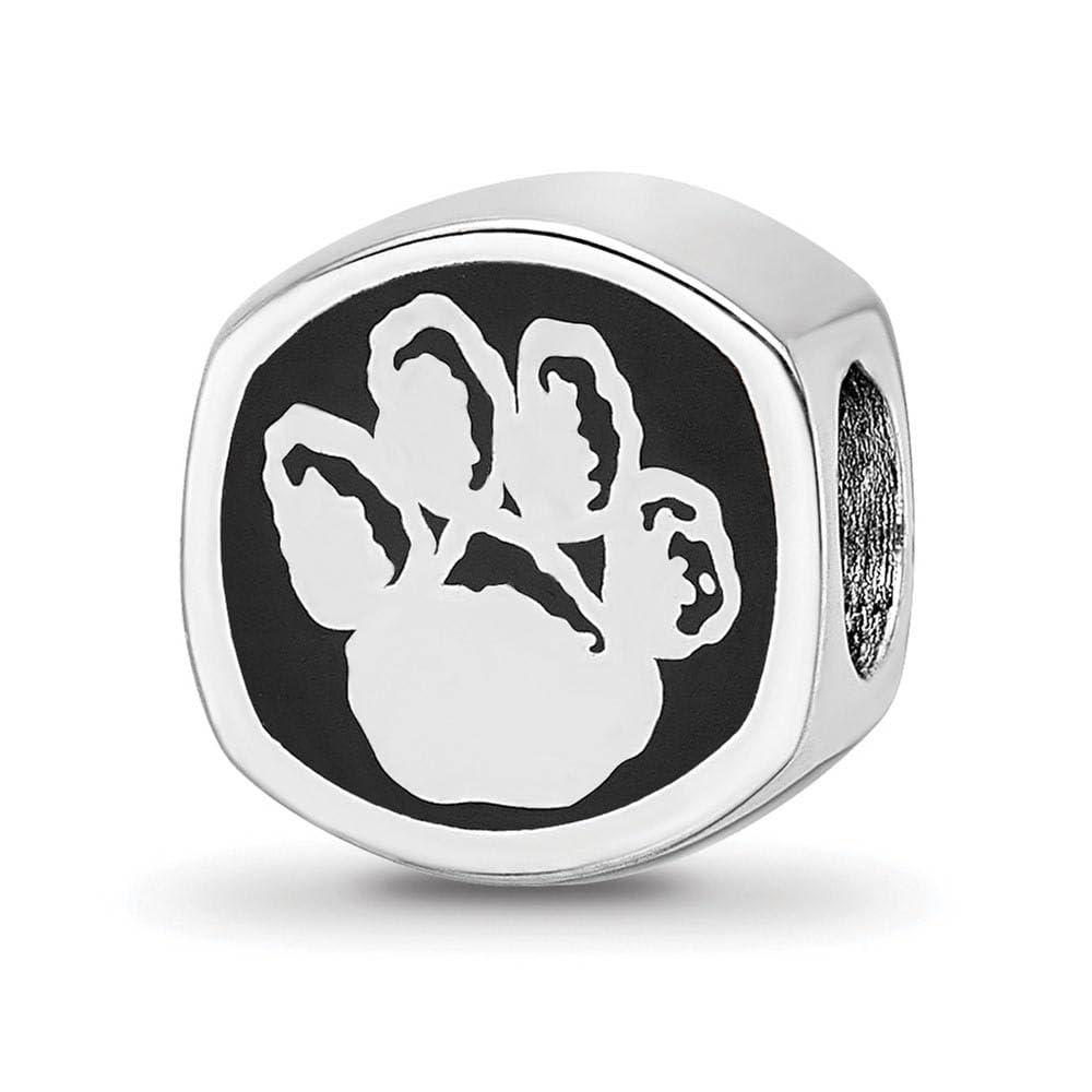 Sterling Silver U of Pittsburgh Cushion Shaped Logo Bead Charm