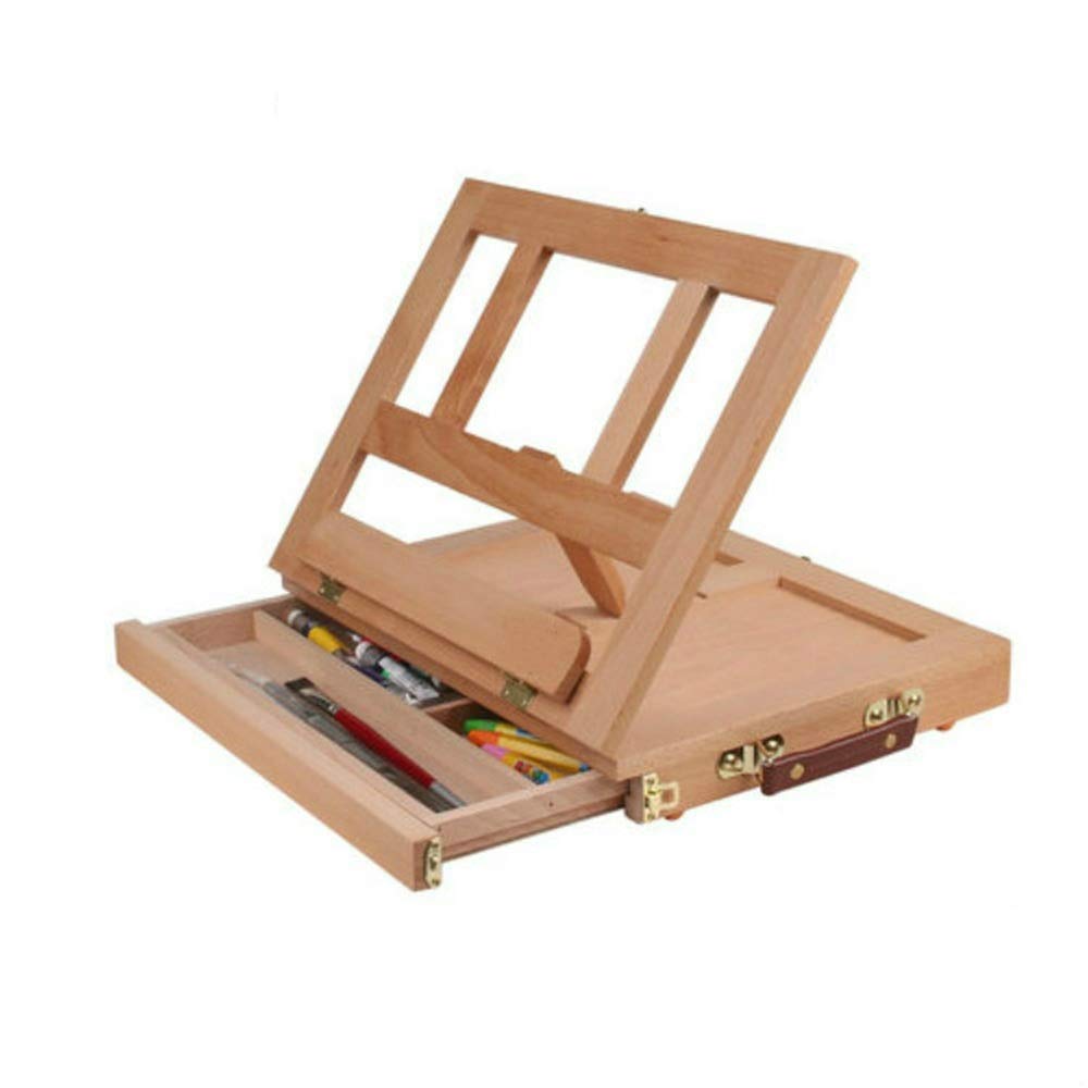 NGDFGR Easel Easel Desktop Easel Adjustable Desktop Table Easel With Drawer Box Portable Desktop Painting Hardware Desktop Easel Sketch Easel,