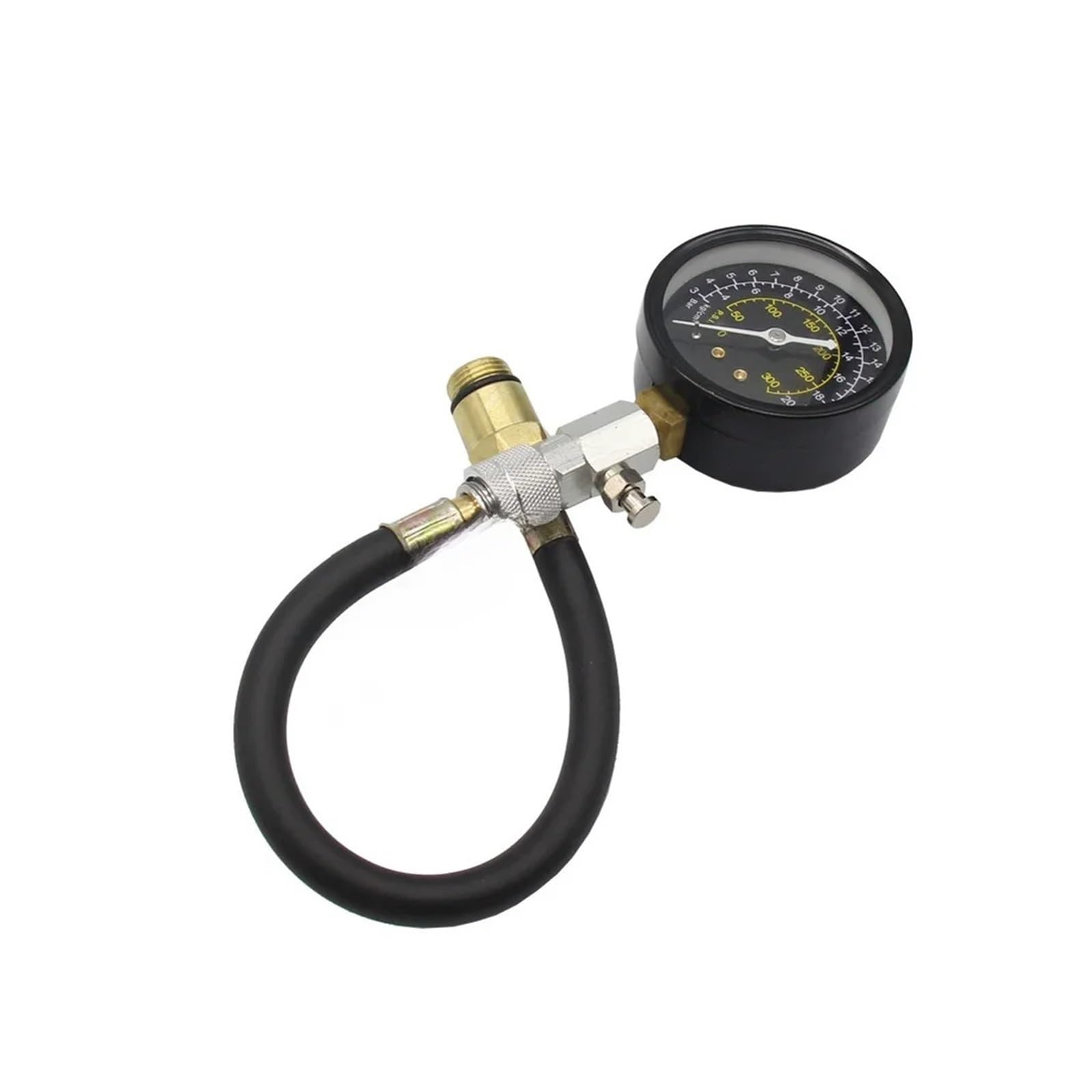 Manómetro, Probador de compresión cilindro motor automático, herramienta mantenimiento encendido 14mm y 18mm, 1 Uds