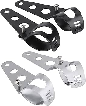 1 paio di staffe per fari per moto in acciaio inossidabile 35 ~ 43mm supporto universale per Harley Chopper Bobber Cafe Racer  201355758