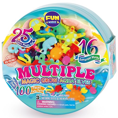Summer Multiple Magic Aqua Elves Toy Kit for Kids, FunKidz Water Fairy Gel Kit Squishy Kit for Girls Activities for Boys Ages 3+