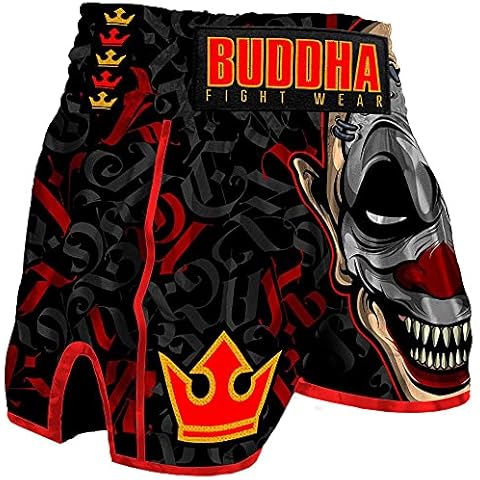 Buddha Fight Wear. Retro crew short specially designed for kickboxing, Muay Thai, K1 or any type of contact sports, multicoloured, XXX-Large Cover