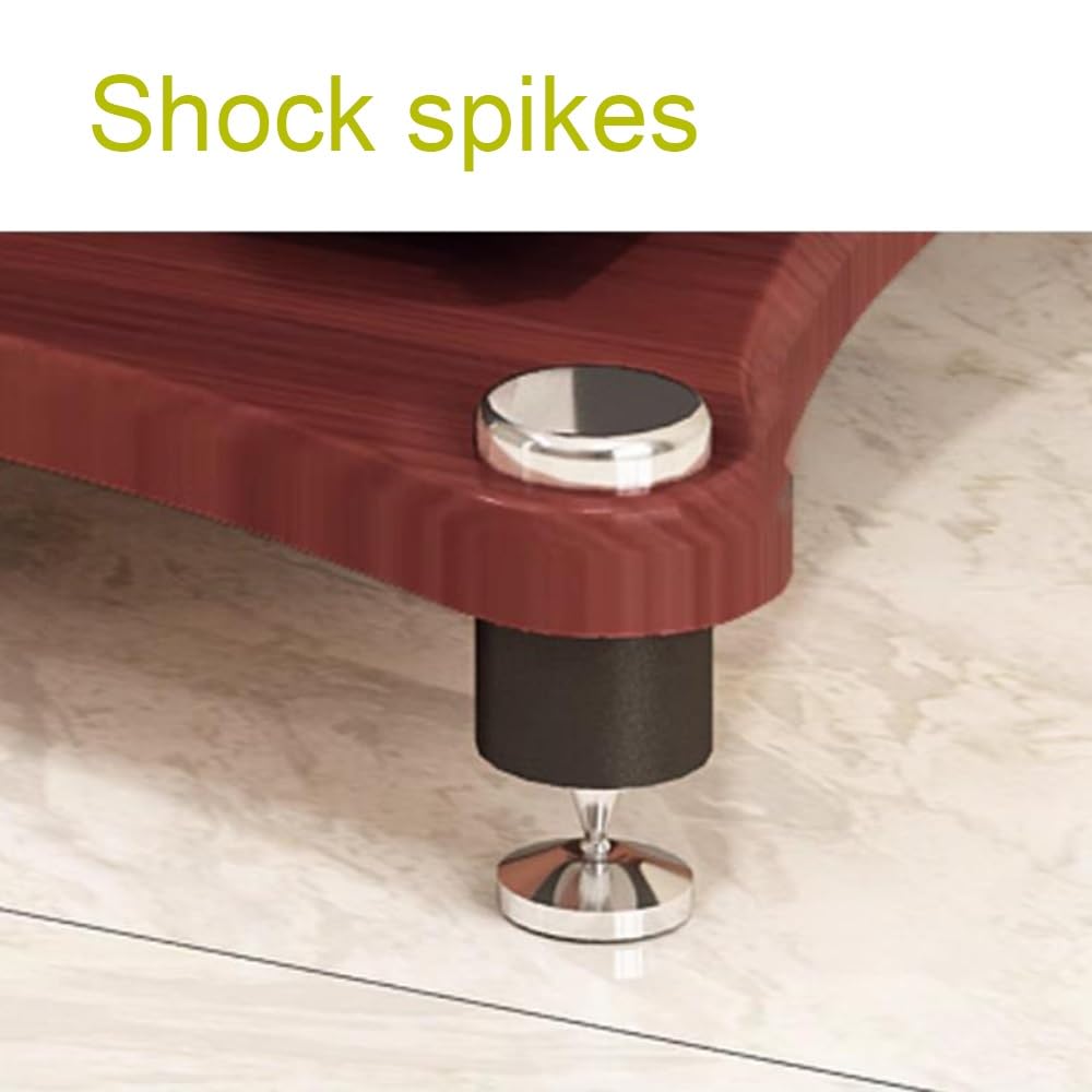 Stojak Na Sprzęt Hi-Fi Z Drewna, 24-Calowa Szafka Stereo, Stojak Na Sprzęt Hi-Fi, Stojak Na Wzmacniacz, Stojak Na Sprzęt Audio-Wideo, Brązowy, 10 Cm/3,9 Cala