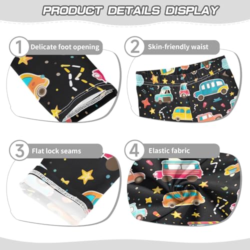 Kids High Waist Cartoon Car Cute Leggings for Toddler Girls 4T 202b32433