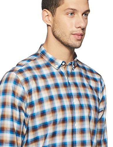Image of blackberrys Men's Checkered Slim Fit Casual Shirt