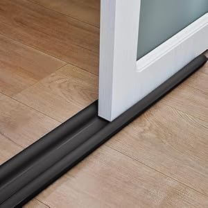 Tkekruh Tochtstopper voor de deur, PU-tochtstopper, deurafdichting, tochtstopper, stop geuren en insecten, bescherming tegen tocht en lawaai