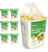 Caloless Konjac Shirataki Noodles, 6 Pack Low Calorie Konjac Pasta Noodles, Low Carbs Chicken Noo...
