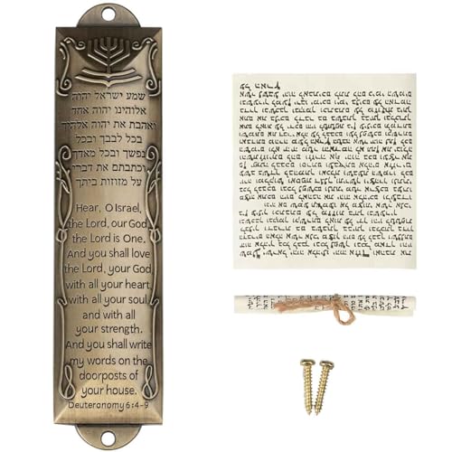 We Moment Mezuzah with Scroll for Door?Mezuzah with Scrolls?English and Hebrew Blessing?for Jewish House Gifts?Set of 1