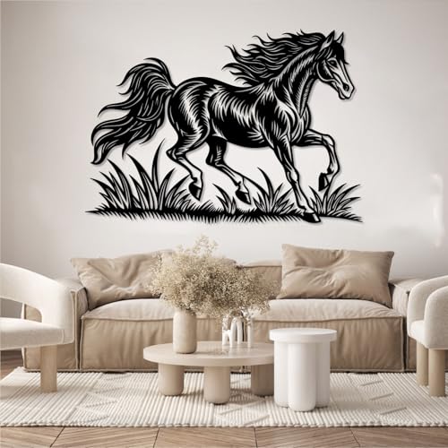 Panneau de cheval en métal pour habiller un mur blanc et vide - 2