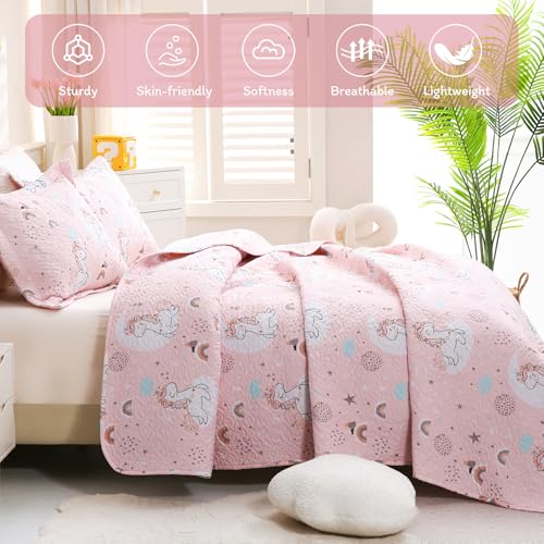 JSD Pink Unicorn Kids Quilt Set Full/Queen by JSD - Image 5