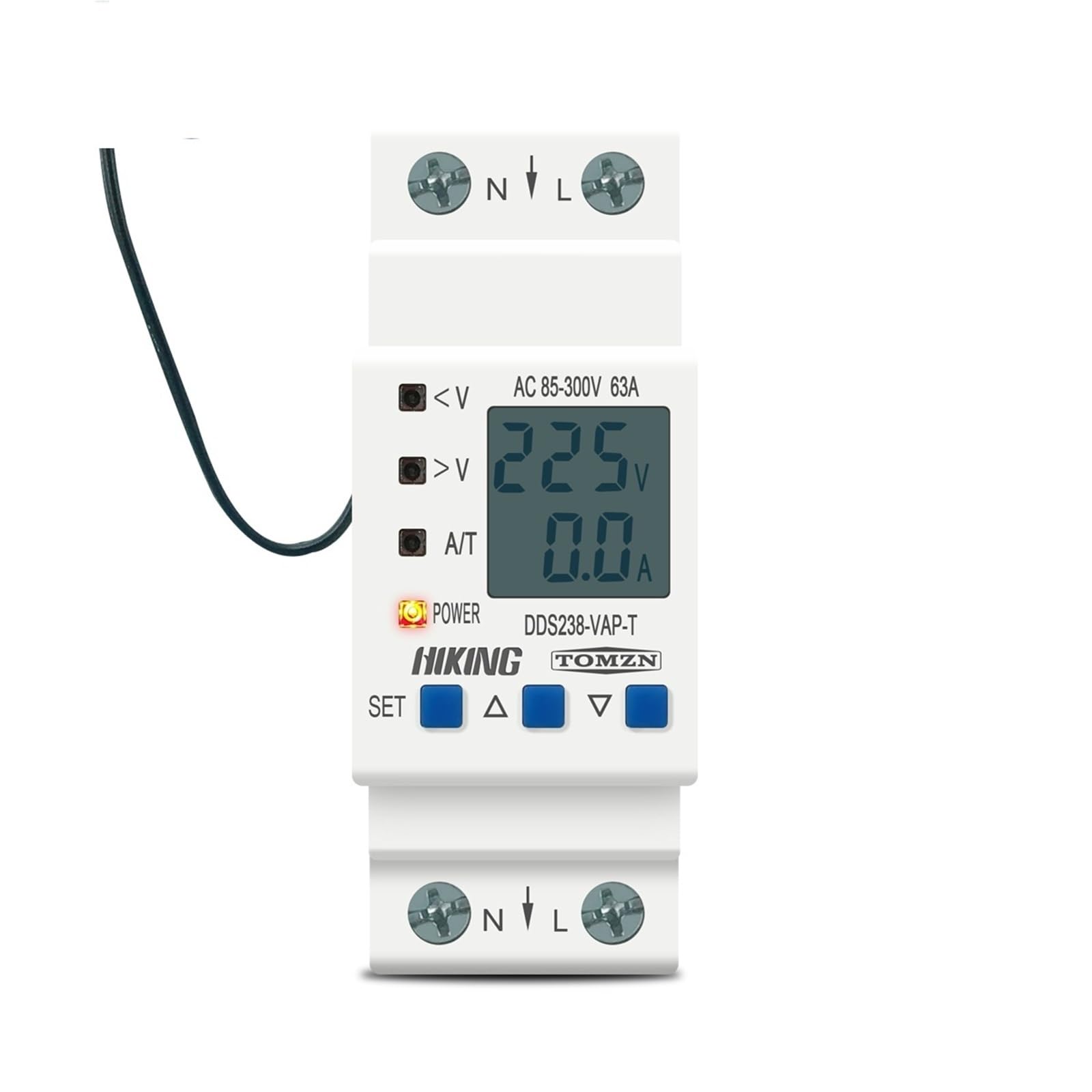 Protection surtension et sous-tension réglable 63A pour contrôler les kWh