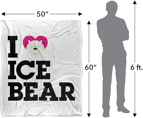 Miniatura 5 de We Bare Bears - Manta con licencia oficial de oso de hielo de corazón, tacto sedoso, súper suave, 50 x 60 pulgadas