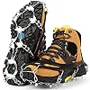 Ramponcini per Scarponi Scarpe 25 Denti Ramponi da Ghiaccio de neve Ice Tacchetti Universali per Donna e Uomo Trekking,Camminare,Escursioni in Inverno